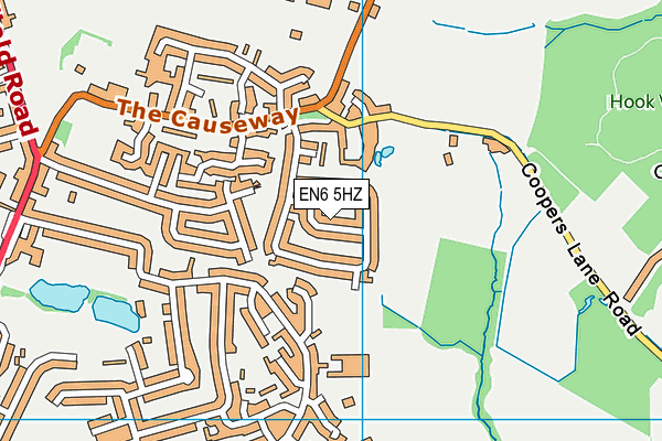 EN6 5HZ map - OS VectorMap District (Ordnance Survey) EN6 5HZ map - OS VectorMap District (Ordnance Survey)
