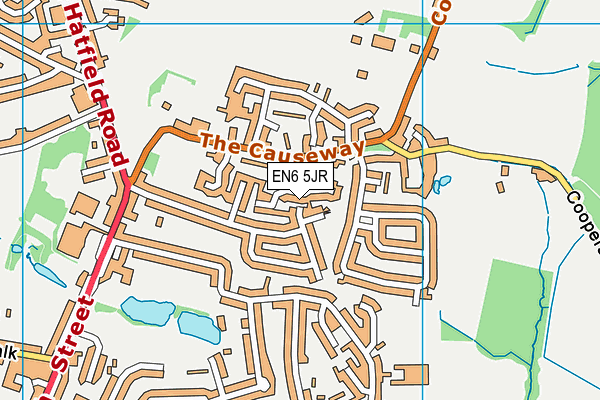 EN6 5JR map - OS VectorMap District (Ordnance Survey) EN6 5JR map - OS VectorMap District (Ordnance Survey)