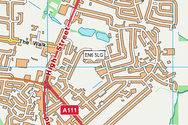 EN6 5LG map - OS VectorMap District (Ordnance Survey) EN6 5LG map - OS VectorMap District (Ordnance Survey)