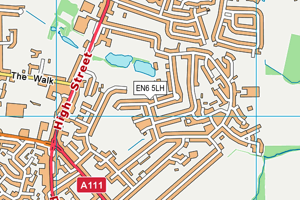 EN6 5LH map - OS VectorMap District (Ordnance Survey) EN6 5LH map - OS VectorMap District (Ordnance Survey)