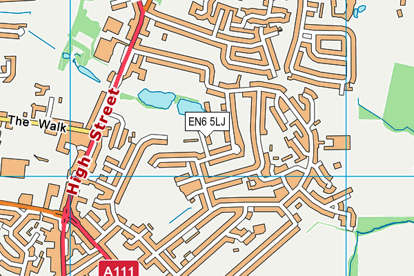 EN6 5LJ map - OS VectorMap District (Ordnance Survey) EN6 5LJ map - OS VectorMap District (Ordnance Survey)