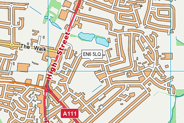 EN6 5LQ map - OS VectorMap District (Ordnance Survey) EN6 5LQ map - OS VectorMap District (Ordnance Survey)
