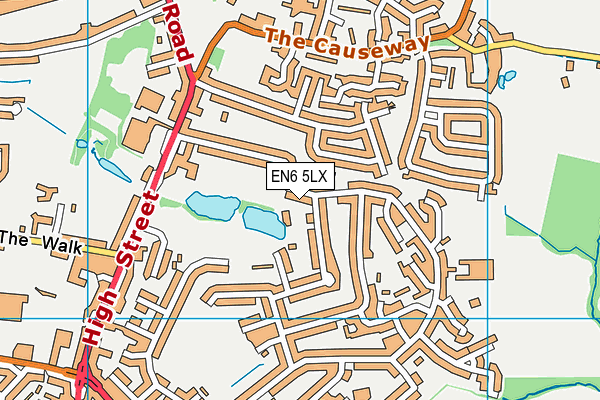 EN6 5LX map - OS VectorMap District (Ordnance Survey) EN6 5LX map - OS VectorMap District (Ordnance Survey)