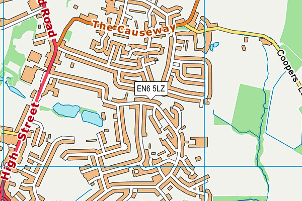 EN6 5LZ map - OS VectorMap District (Ordnance Survey) EN6 5LZ map - OS VectorMap District (Ordnance Survey)