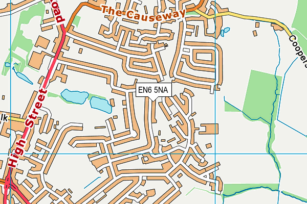 EN6 5NA map - OS VectorMap District (Ordnance Survey) EN6 5NA map - OS VectorMap District (Ordnance Survey)