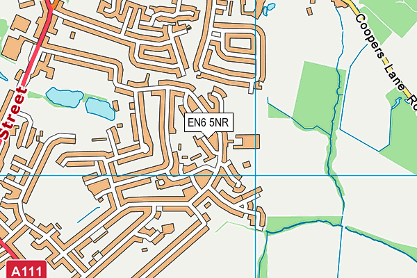 EN6 5NR map - OS VectorMap District (Ordnance Survey) EN6 5NR map - OS VectorMap District (Ordnance Survey)