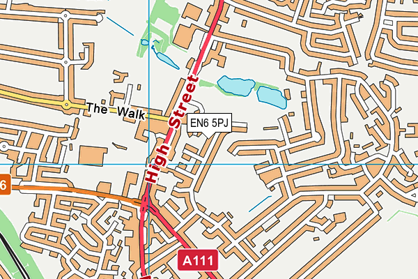 EN6 5PJ map - OS VectorMap District (Ordnance Survey) EN6 5PJ map - OS VectorMap District (Ordnance Survey)