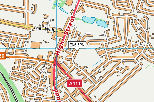 EN6 5PN map - OS VectorMap District (Ordnance Survey) EN6 5PN map - OS VectorMap District (Ordnance Survey)