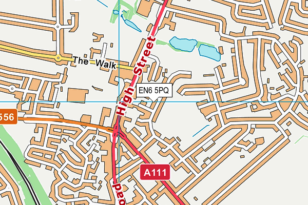 EN6 5PQ map - OS VectorMap District (Ordnance Survey)