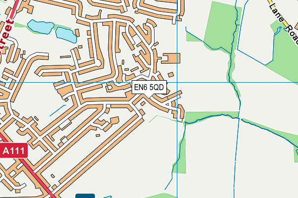 EN6 5QD map - OS VectorMap District (Ordnance Survey) EN6 5QD map - OS VectorMap District (Ordnance Survey)