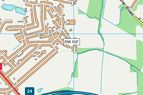 EN6 5QF map - OS VectorMap District (Ordnance Survey) EN6 5QF map - OS VectorMap District (Ordnance Survey)