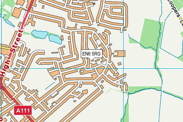 EN6 5RG map - OS VectorMap District (Ordnance Survey) EN6 5RG map - OS VectorMap District (Ordnance Survey)