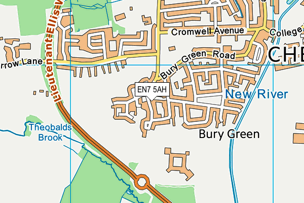 EN7 5AH map - OS VectorMap District (Ordnance Survey) EN7 5AH map - OS VectorMap District (Ordnance Survey)