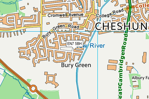 EN7 5BH map - OS VectorMap District (Ordnance Survey) EN7 5BH map - OS VectorMap District (Ordnance Survey)