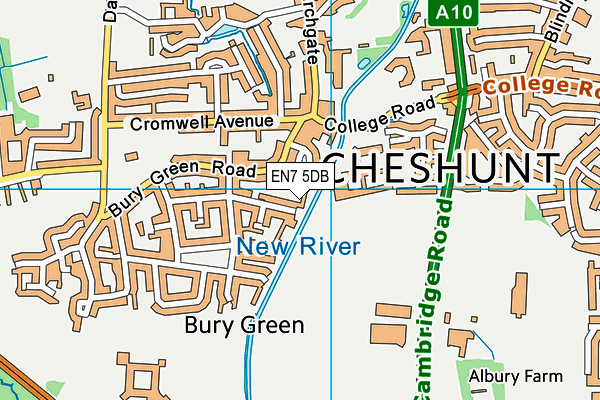 EN7 5DB map - OS VectorMap District (Ordnance Survey) EN7 5DB map - OS VectorMap District (Ordnance Survey)