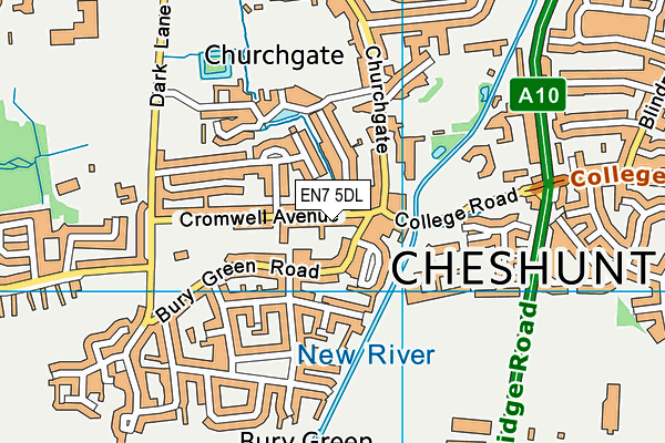 EN7 5DL map - OS VectorMap District (Ordnance Survey) EN7 5DL map - OS VectorMap District (Ordnance Survey)
