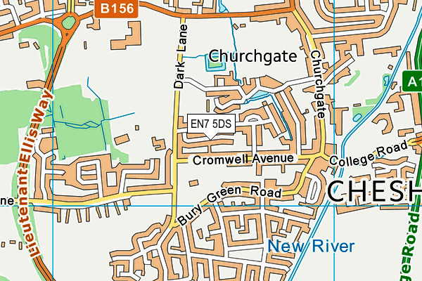 EN7 5DS map - OS VectorMap District (Ordnance Survey) EN7 5DS map - OS VectorMap District (Ordnance Survey)