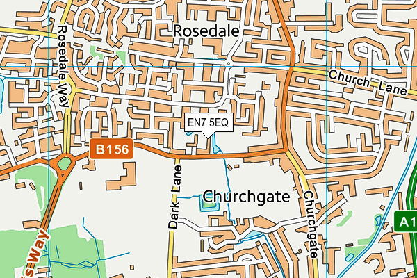 EN7 5EQ map - OS VectorMap District (Ordnance Survey) EN7 5EQ map - OS VectorMap District (Ordnance Survey)