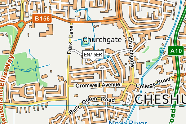 EN7 5ER map - OS VectorMap District (Ordnance Survey) EN7 5ER map - OS VectorMap District (Ordnance Survey)