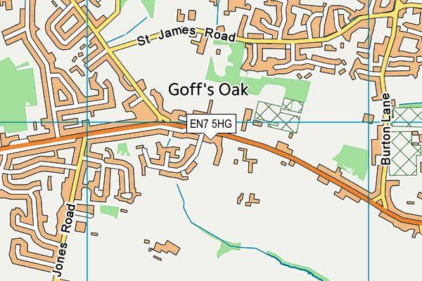 EN7 5HG map - OS VectorMap District (Ordnance Survey) EN7 5HG map - OS VectorMap District (Ordnance Survey)