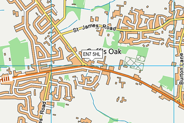 EN7 5HL map - OS VectorMap District (Ordnance Survey) EN7 5HL map - OS VectorMap District (Ordnance Survey)