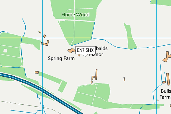 EN7 5HX map - OS VectorMap District (Ordnance Survey) EN7 5HX map - OS VectorMap District (Ordnance Survey)