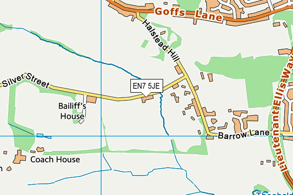 EN7 5JE map - OS VectorMap District (Ordnance Survey) EN7 5JE map - OS VectorMap District (Ordnance Survey)