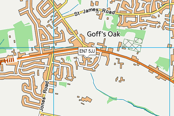 EN7 5JJ map - OS VectorMap District (Ordnance Survey) EN7 5JJ map - OS VectorMap District (Ordnance Survey)
