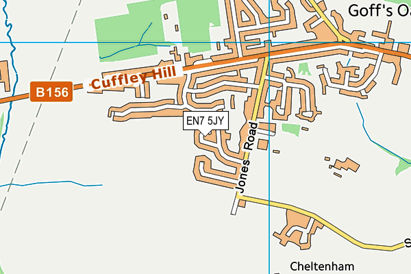 EN7 5JY map - OS VectorMap District (Ordnance Survey) EN7 5JY map - OS VectorMap District (Ordnance Survey)