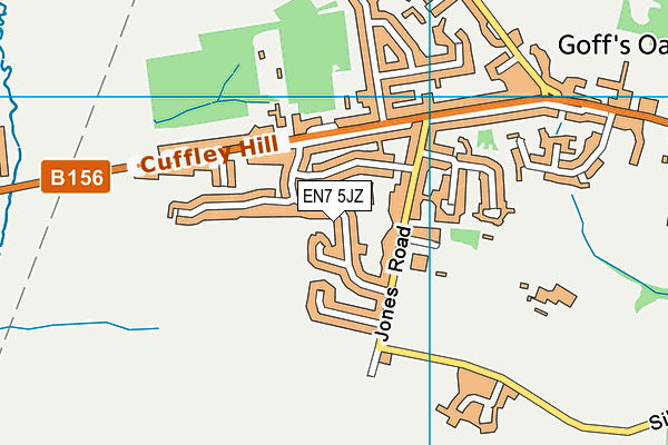 EN7 5JZ map - OS VectorMap District (Ordnance Survey) EN7 5JZ map - OS VectorMap District (Ordnance Survey)