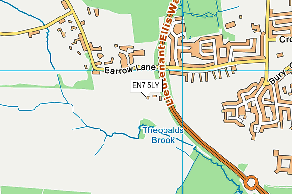 EN7 5LY map - OS VectorMap District (Ordnance Survey) EN7 5LY map - OS VectorMap District (Ordnance Survey)