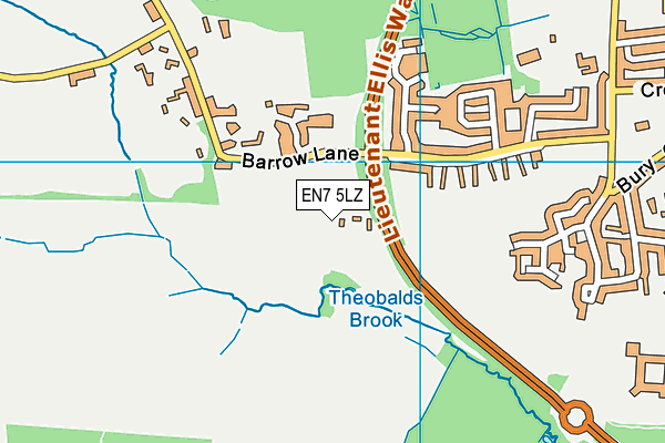 EN7 5LZ map - OS VectorMap District (Ordnance Survey) EN7 5LZ map - OS VectorMap District (Ordnance Survey)
