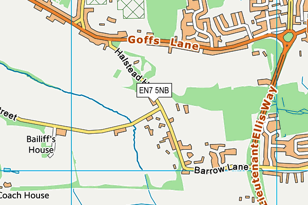 EN7 5NB map - OS VectorMap District (Ordnance Survey) EN7 5NB map - OS VectorMap District (Ordnance Survey)