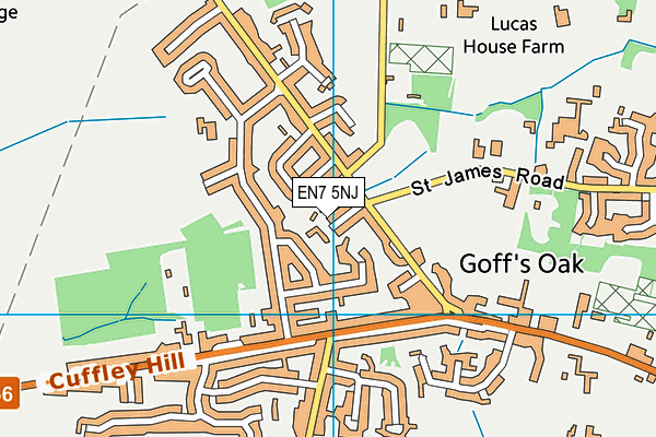 EN7 5NJ map - OS VectorMap District (Ordnance Survey) EN7 5NJ map - OS VectorMap District (Ordnance Survey)