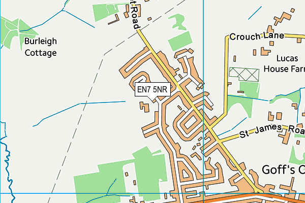 EN7 5NR map - OS VectorMap District (Ordnance Survey) EN7 5NR map - OS VectorMap District (Ordnance Survey)
