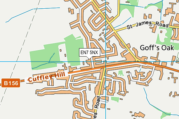 EN7 5NX map - OS VectorMap District (Ordnance Survey) EN7 5NX map - OS VectorMap District (Ordnance Survey)
