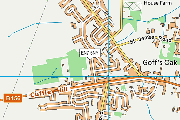 EN7 5NY map - OS VectorMap District (Ordnance Survey) EN7 5NY map - OS VectorMap District (Ordnance Survey)
