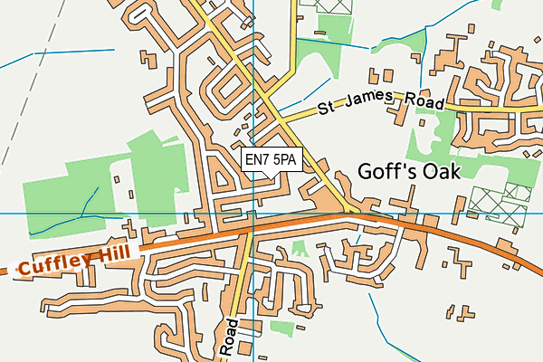EN7 5PA map - OS VectorMap District (Ordnance Survey) EN7 5PA map - OS VectorMap District (Ordnance Survey)