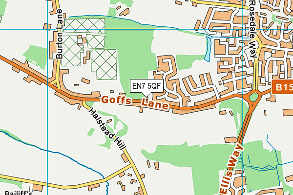 EN7 5QF map - OS VectorMap District (Ordnance Survey) EN7 5QF map - OS VectorMap District (Ordnance Survey)