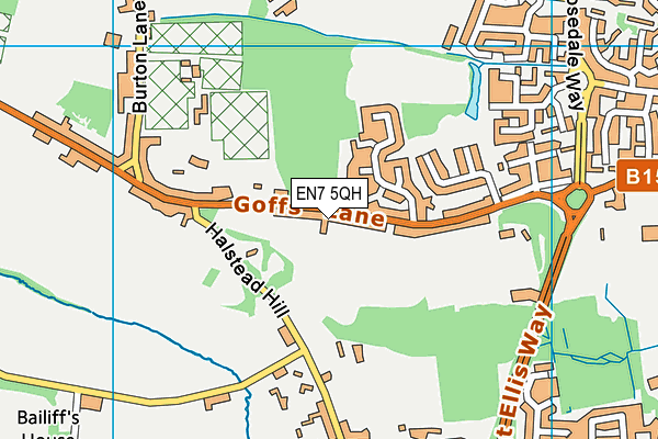 EN7 5QH map - OS VectorMap District (Ordnance Survey) EN7 5QH map - OS VectorMap District (Ordnance Survey)