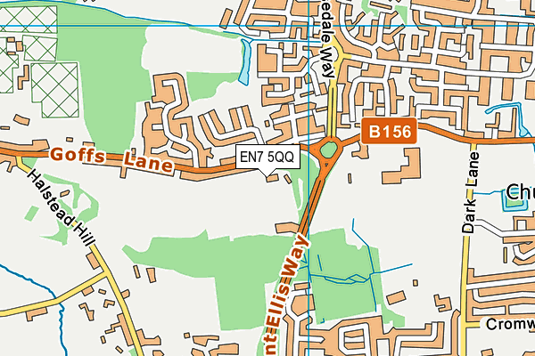 EN7 5QQ map - OS VectorMap District (Ordnance Survey) EN7 5QQ map - OS VectorMap District (Ordnance Survey)