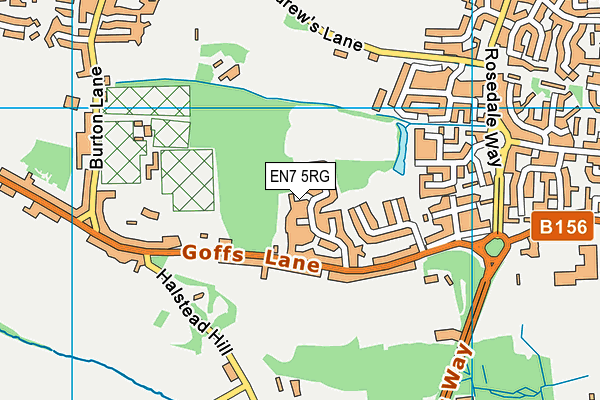 EN7 5RG map - OS VectorMap District (Ordnance Survey) EN7 5RG map - OS VectorMap District (Ordnance Survey)