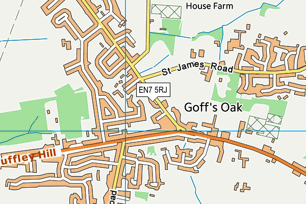 EN7 5RJ map - OS VectorMap District (Ordnance Survey) EN7 5RJ map - OS VectorMap District (Ordnance Survey)