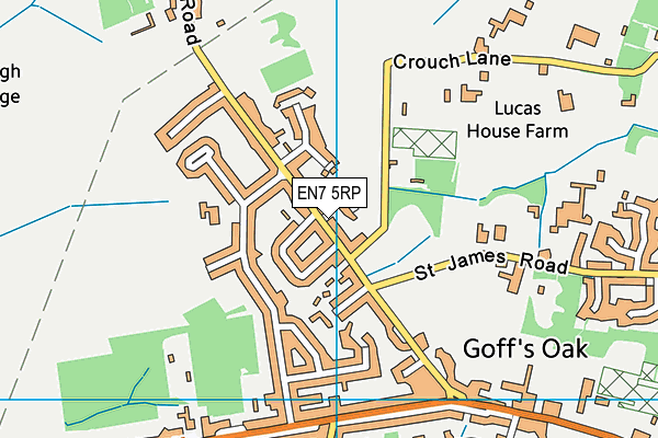 EN7 5RP map - OS VectorMap District (Ordnance Survey) EN7 5RP map - OS VectorMap District (Ordnance Survey)