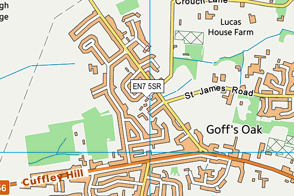 EN7 5SR map - OS VectorMap District (Ordnance Survey) EN7 5SR map - OS VectorMap District (Ordnance Survey)