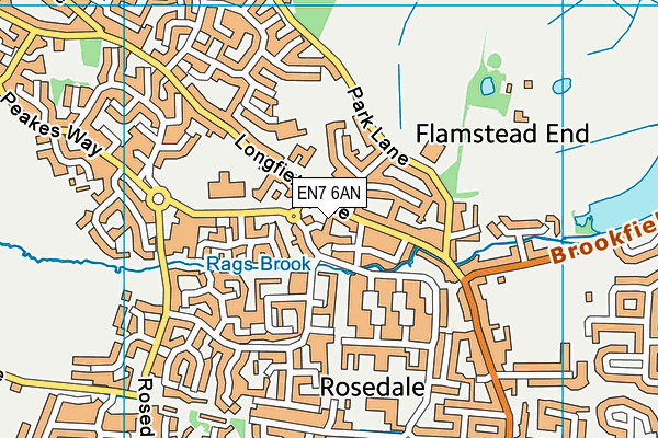 EN7 6AN map - OS VectorMap District (Ordnance Survey) EN7 6AN map - OS VectorMap District (Ordnance Survey)