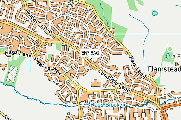 EN7 6AQ map - OS VectorMap District (Ordnance Survey) EN7 6AQ map - OS VectorMap District (Ordnance Survey)