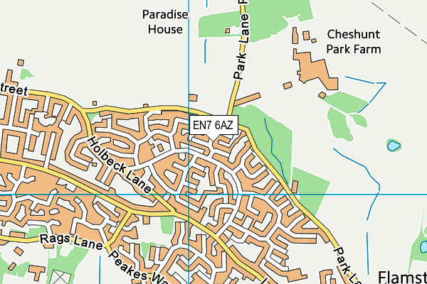 EN7 6AZ map - OS VectorMap District (Ordnance Survey) EN7 6AZ map - OS VectorMap District (Ordnance Survey)