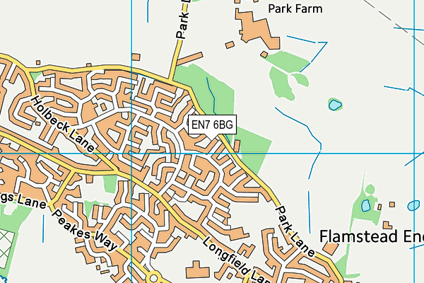 EN7 6BG map - OS VectorMap District (Ordnance Survey) EN7 6BG map - OS VectorMap District (Ordnance Survey)