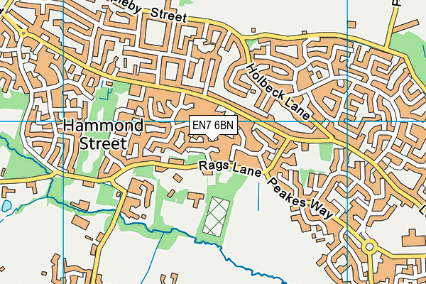 EN7 6BN map - OS VectorMap District (Ordnance Survey) EN7 6BN map - OS VectorMap District (Ordnance Survey)